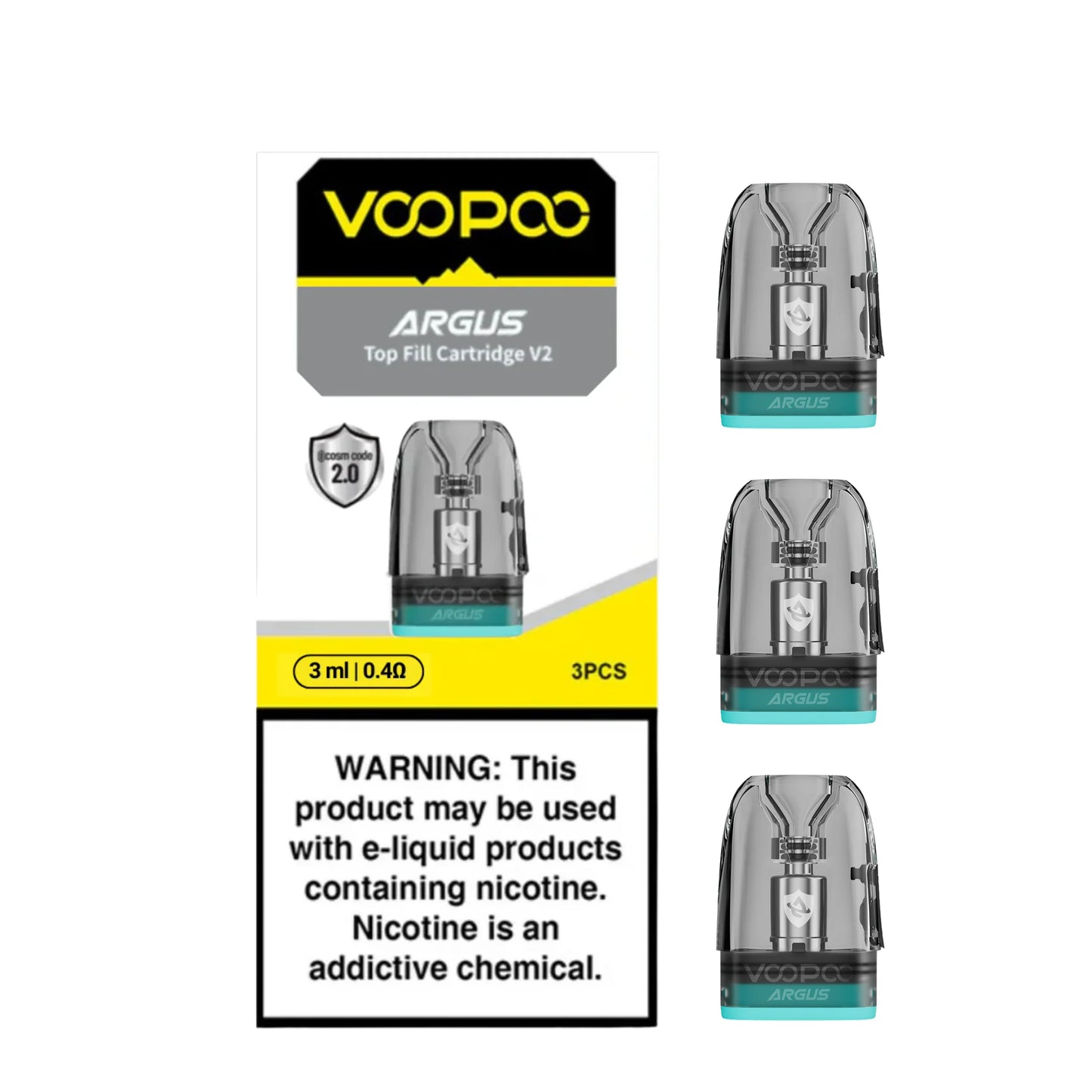 VooPoo Argus V2 Cartridges/Pods (3 Pack) - XL